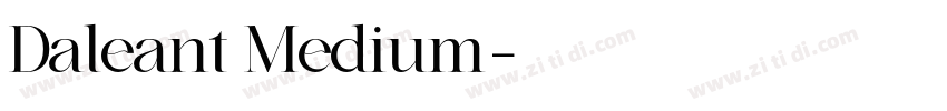 Daleant Medium字体转换